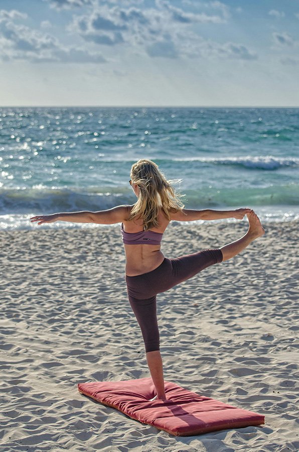 beach yoga